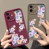 Для iPhone 16 Pro Max 15 Pro 14 Plus 13 12 11 XS 8 7 чехол с цветочным принтом, защита линз, противоударный матовый мягкий чехол для телефона из ТПУ
