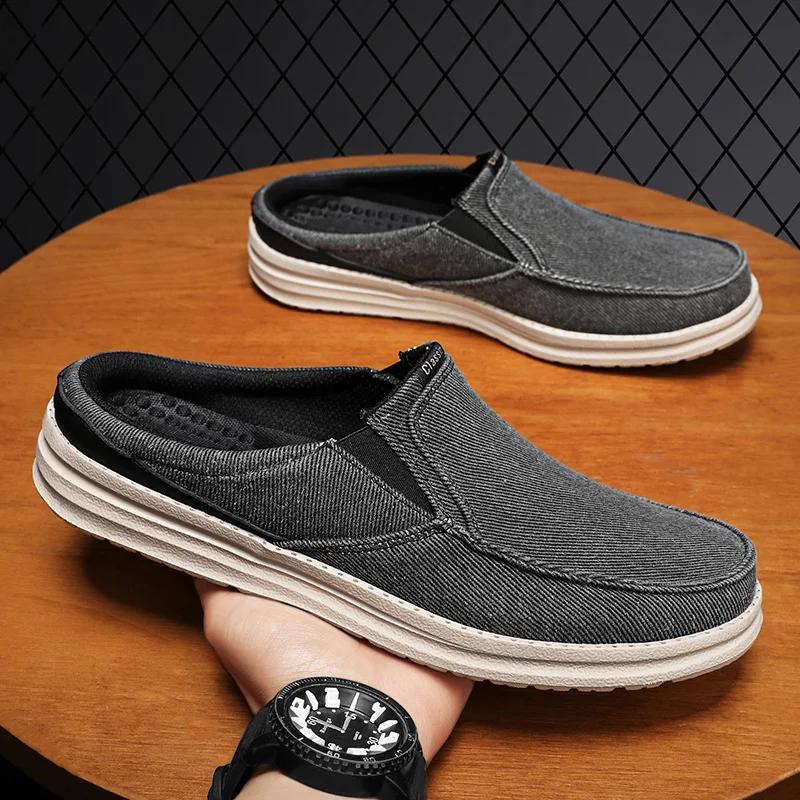 Fashion Summer Blue Loafers 2025 Men Classic Canvas Flats Shoes Women Comfortable Breathable Men Casual Shoes Slip-on Espadrilles Male