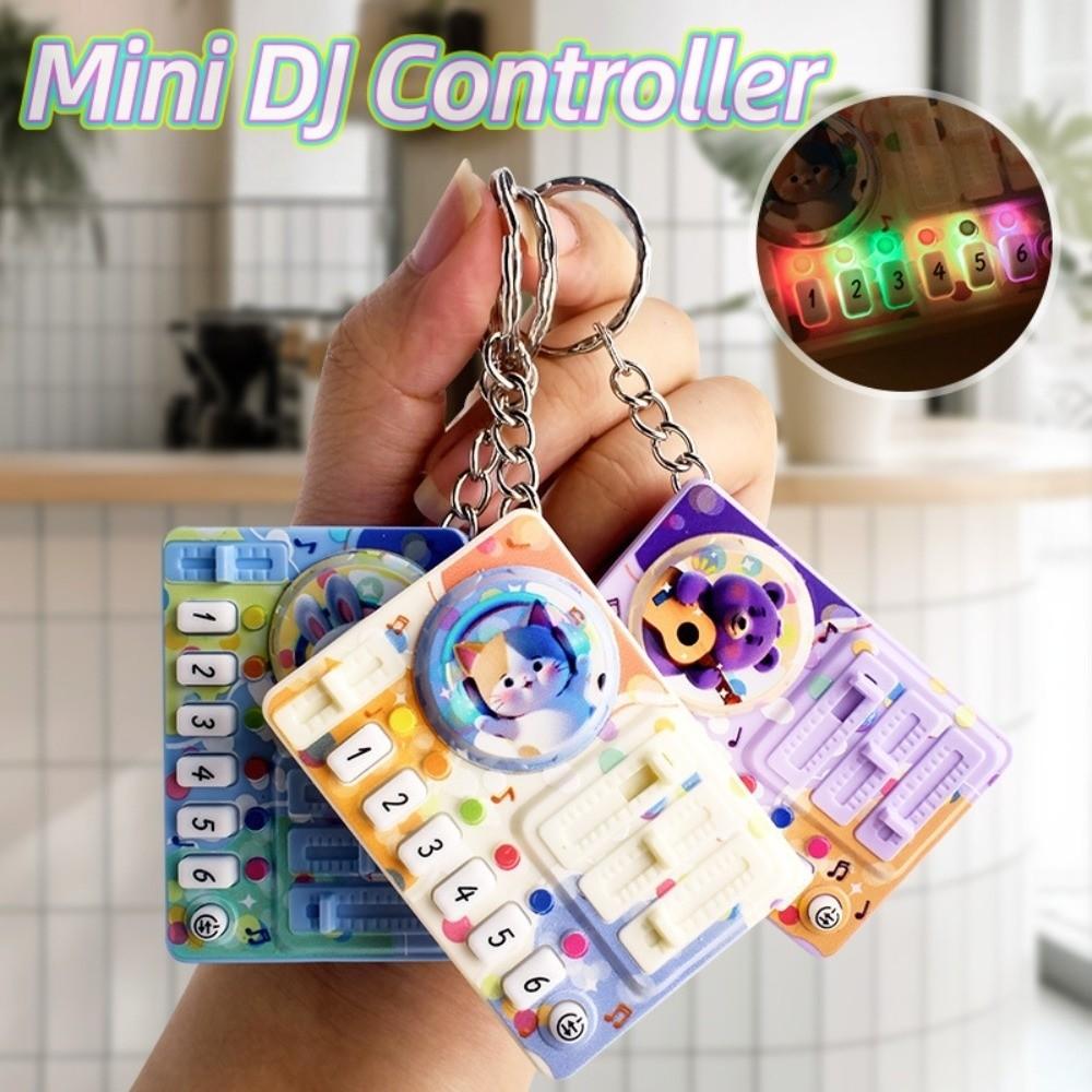Rhythm Key Electronic Keyboard Keyring Mini Music Game Console Keychain DJ Live Pendant Bag Charms