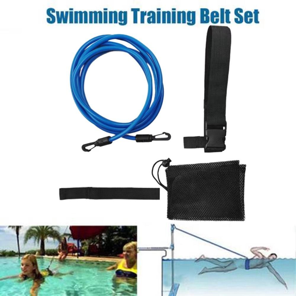 Adjustable Swimming Bungee Exerciser 4M Safety Training Band Swimming Pool Tools
