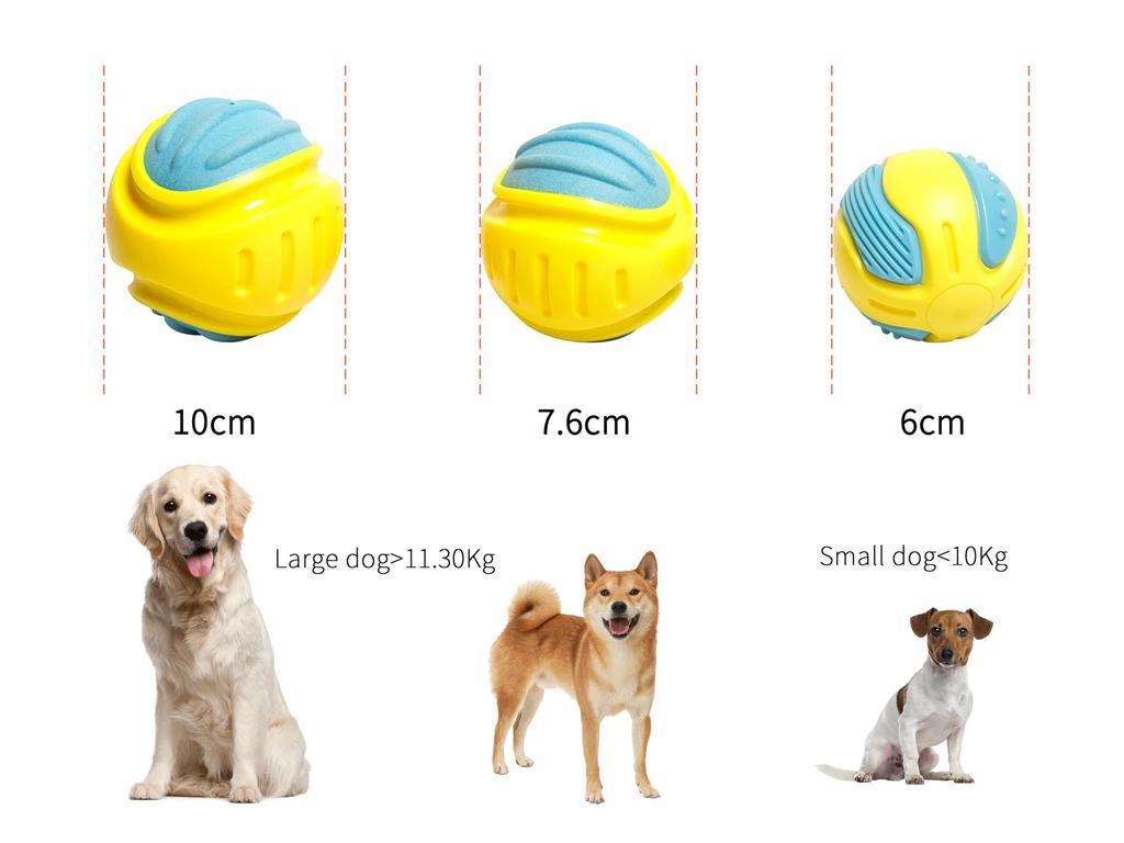 LaRoo Dog Toy Ball with Floats On Durable Natural Rubber Chew Stress Teeth Elastic Indoor and Outdoor For Medium Diameter Sound, Water, Toy, Relief,