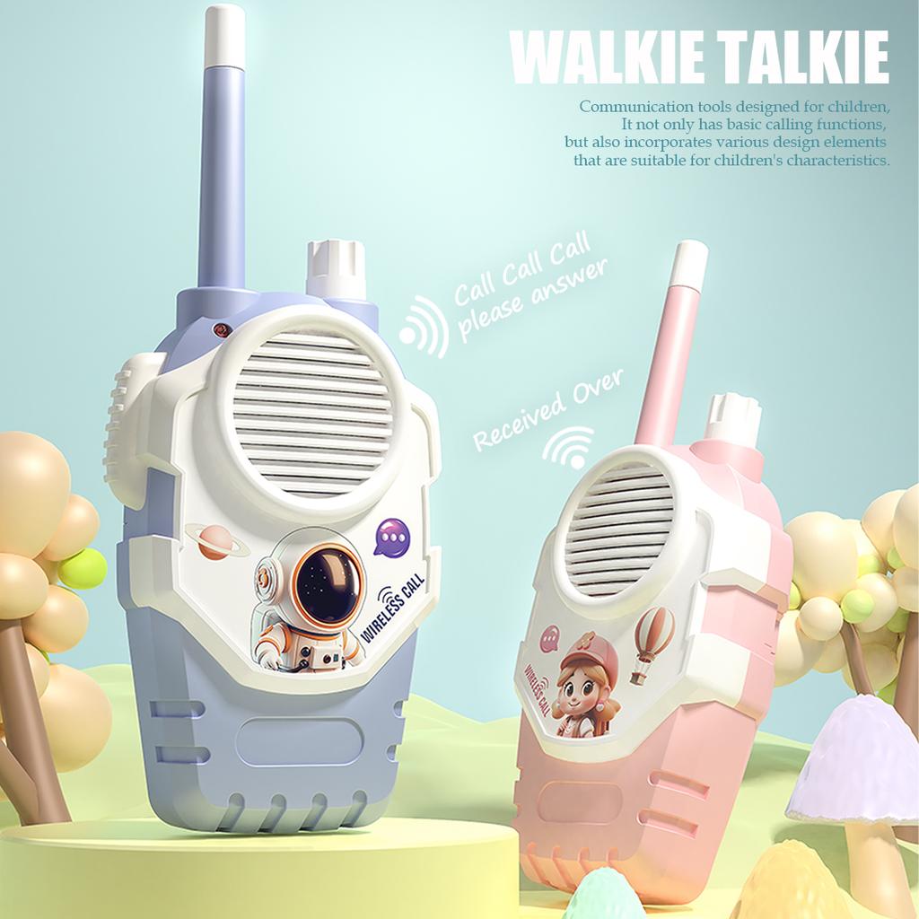 2Pcs Children Walkie-Talkie Toys, Interaction Walkie Talkies Set Range Two Way Receiver for Outside Trip Camping Hiking Gifts