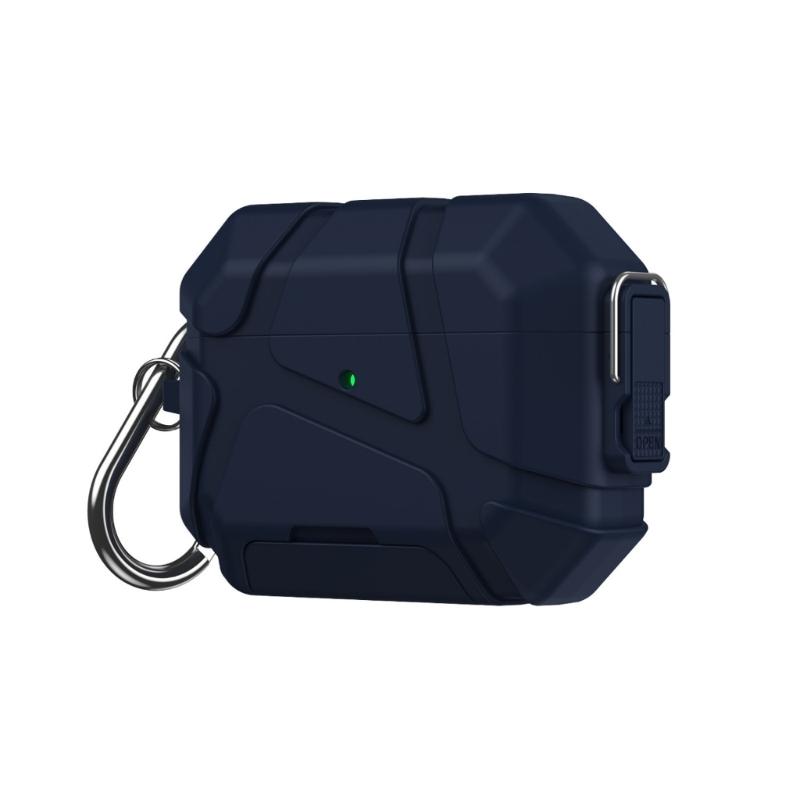 Защитный чехол для наушников с надежным замком и подставка для телефона 2 в 1 для Pods Pro3 со светодиодной индикацией зарядки