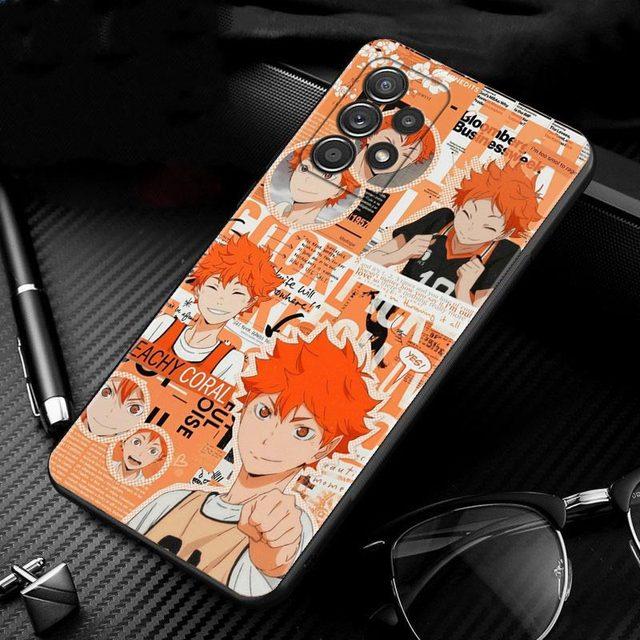 Чехол для Samsung Galaxy A51 A71 A41 A31 A11 A01 A72 A52 A42 A32 A22 A21s A02s A12 A02, черный чехол Haikyuu Hinata Attacks Anime