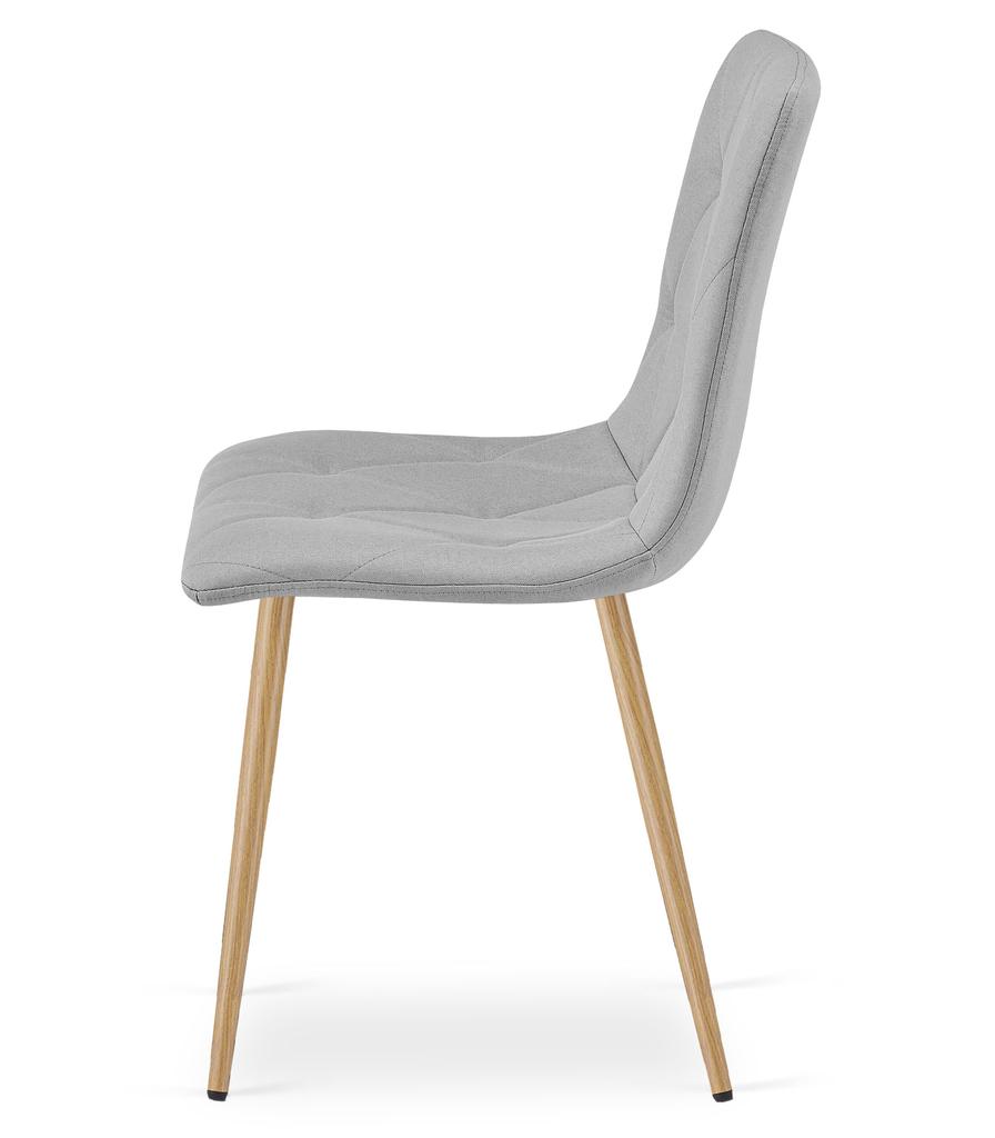 Libra Chair - Light Gray Fabric / Wood Color Legs X 2