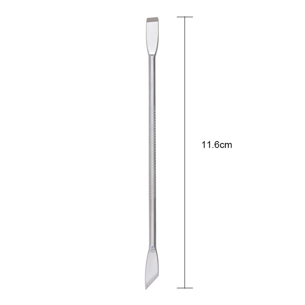 DIY Арт Советы Инструмент для маникюра Нескользящая ручка Нержавеющая сталь Пушер для удаления кутикулы Двусторонний
