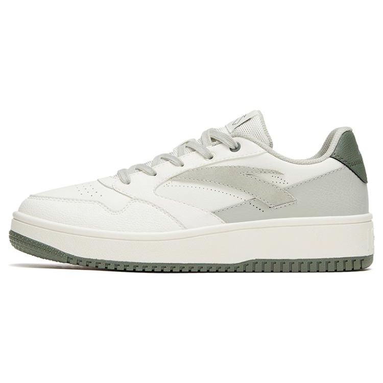 Anta Кроссовки Life Series Zero Feel Slip, прочные, легкие, с низким верхом, для скейтбординга, женские, белые, серые, 922318060-2