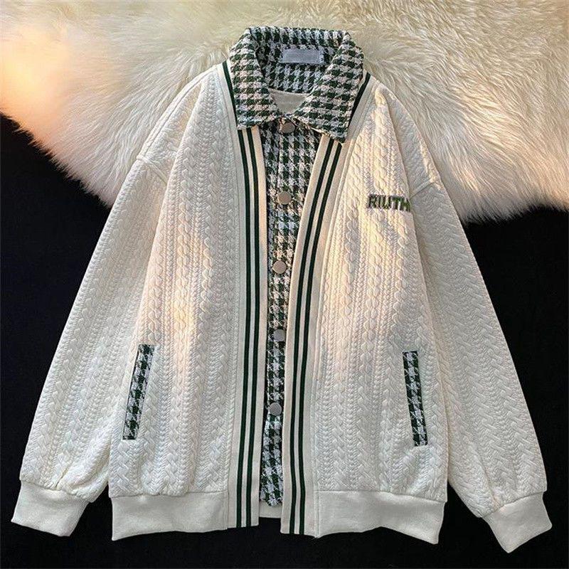 Осенне-зимняя джинсовая куртка, утепленная женская повседневная рубашка большого размера, женские теплые топы с длинными рукавами, случайная куртка