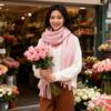 New mohair scarf women's autumn and winter high-end sense versatile Maillard imitation cashmere warm shawl