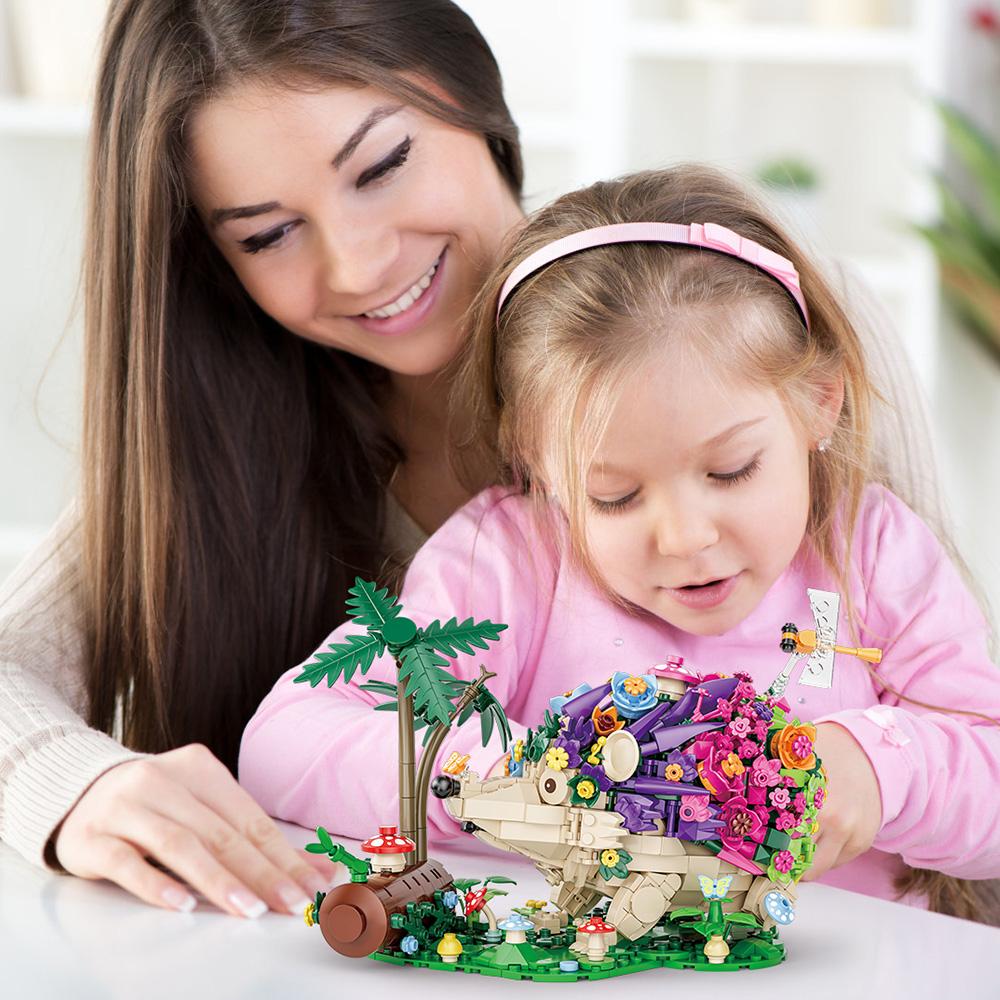 Наборы строительных блоков «Цветок растений», аутентичные большие подарочные модели, набор милых цветов, набор строительных блоков для взрослых