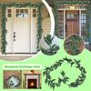 Artificial Simulation Christmas Leaf Cane Soft Feel Needle Vine Door Head Decoration Wall Hanging