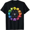 Dog Color Wheel Paw Print Artist Teacher Graphic Tee Unisex Cotton Casual Crew Neck TShirt