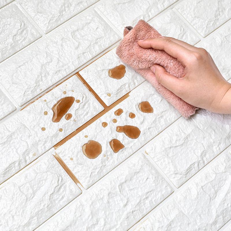 5/12 шт. Самоклеящиеся обои Отклей и приклей 3D стеновые панели Гостиная Кирпичные наклейки Спальня Детская комната Кирпичная бумага Домашний декор