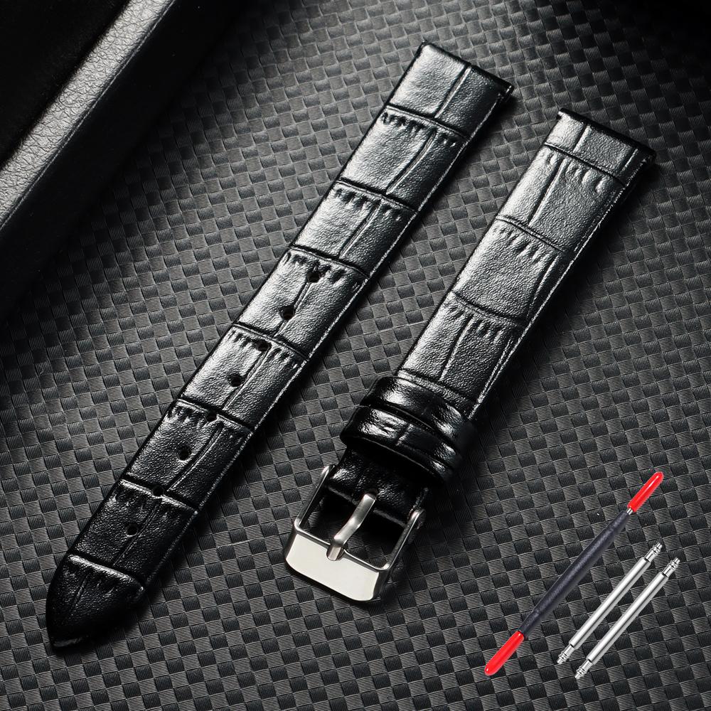 8мм 10мм 12мм 14мм 16мм Ремешок для часов из натуральной кожи с бамбуковым узором Женский сменный универсальный браслет Тонкий ремешок-браслет