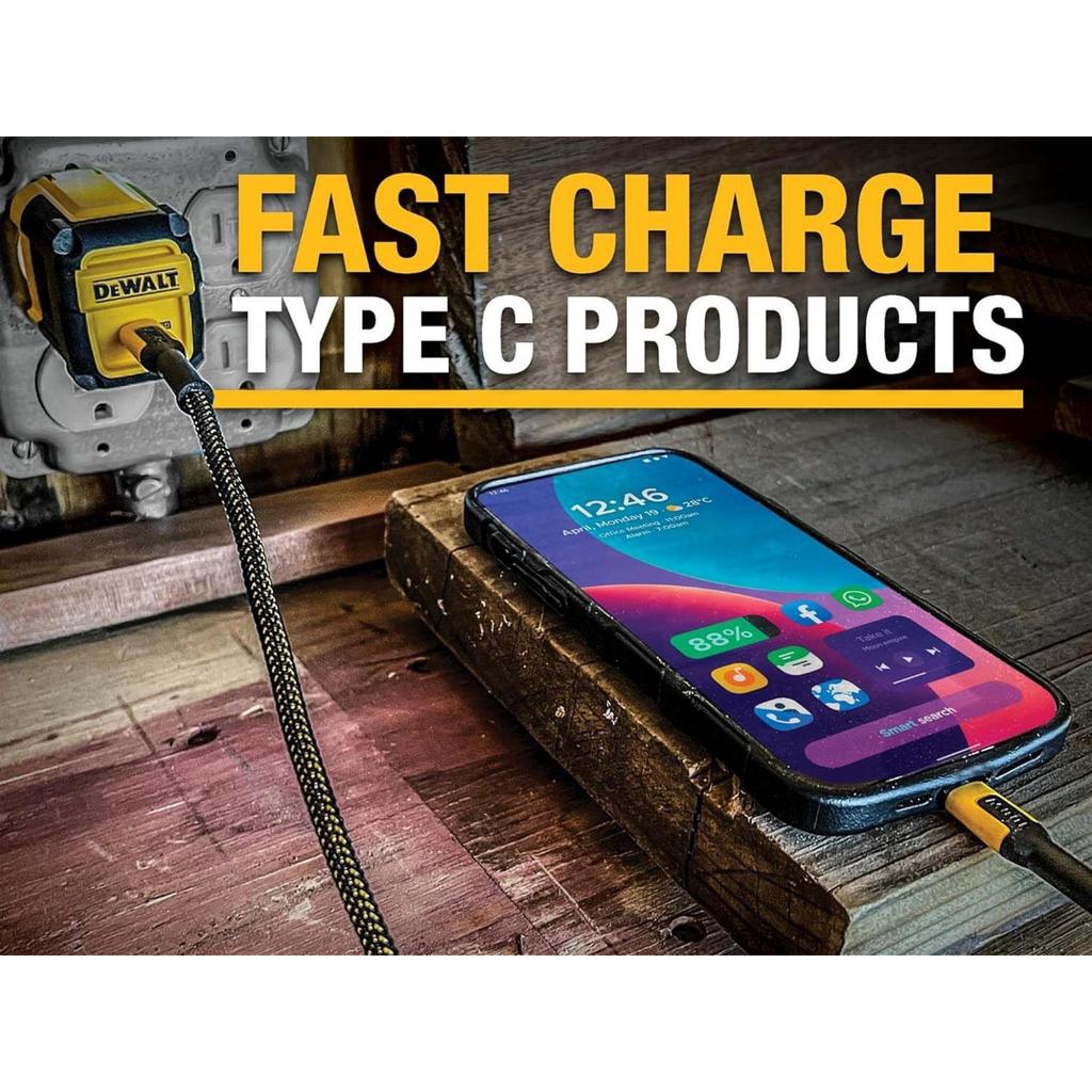 Dewalt Telecoms 100w Reinforced Charging Cable