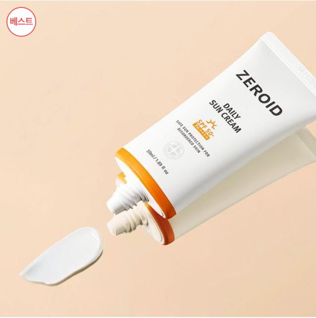 ZEROID Daily Sun Cream 50ml – Gentle Mineral Sunscreen for Sensitive Skin