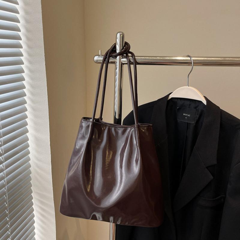 Yogodlns Новая женская модная сумка-тоут большой вместимости однотонная стильная сумка-ведро мягкая сумка для работы женские модные ПУ сумки через плечо