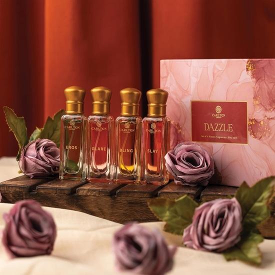 Carlton London Dazzle Женский жидкий парфюм Подарочный набор Премиум, Роскошный и Стойкий Парфюмированная вода Цветочные Фруктовые Ароматы на весь день 4X20 мл