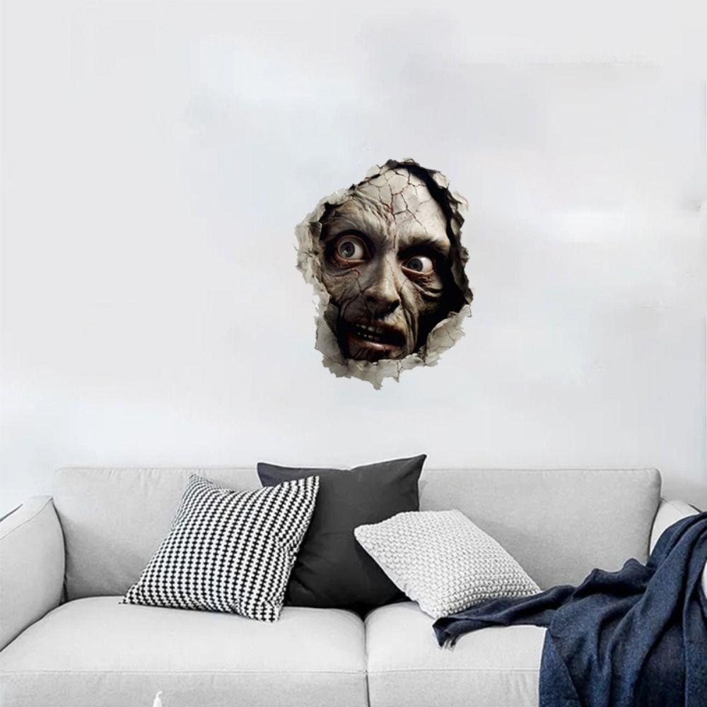 Self Adhesive Zombie Wall Sticker Realistic Ghost Witch Silhouette Sticker  Party