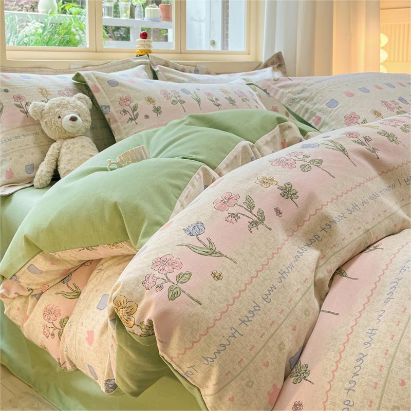 Утолщенный комплект из четырех предметов, пододеяльник, простыня, комплект из трех предметов для односпальной кровати в общежитии