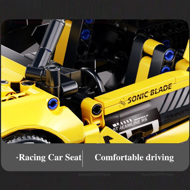 2025 Новый DIY 1200 шт. Набор строительных блоков спортивного автомобиля RS12 1:Набор для сборки модели гоночного автомобиля масштаба 14 для детей, взрослых, игрушка-гоночный автомобиль, подарки