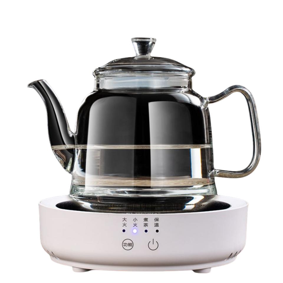 Стеклянный чайник для электрической гончарной печи 220 В, бытовая, высокотемпературная стойкость и взрывозащищенность, прозрачные отдельные кастрюли