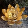 Lotus Shaped Solar Lotus Light Cordless Sculpture Garden Lamp Garden Solar Lights  Home Decoration