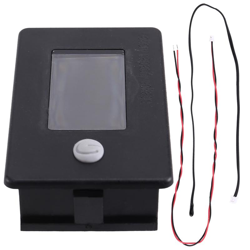 Golf Cart For Rv Vehicle Battery Meter LCD Display Volt Meter 10-100V Voltage Indicator Temperature Gauge For Cars Yacht