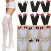 Sexy Thigh-High Bow Stockings for Women Pantyhose Breathable Black White Stocking Thigh Over Knee Stockings Cosplay Gifts