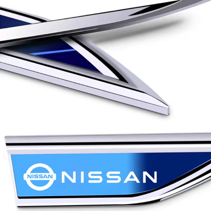 AUW3 Car Door Side Fender Blade Logo Emblem Badge Decal Sticker For Nissan Rogue Pathfinder X-Trail GTR Note Qashqai Juke Patrol
