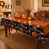 Spooky Tablecloth Happy Halloween Disposable Tablecloth, Pumpkin Ghost Skeleton Waterproof Table Cover for Kitchen Dining Room, Party Supplies
