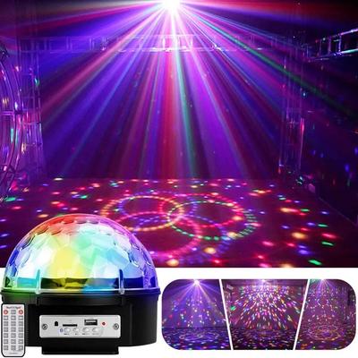 Светодиодный диско-шар Magic Ball Light Sound Control Party Lights TF Card MP3-плеер Звуковая активируемая лампа с Bluetooth для домашней вечеринки KTV