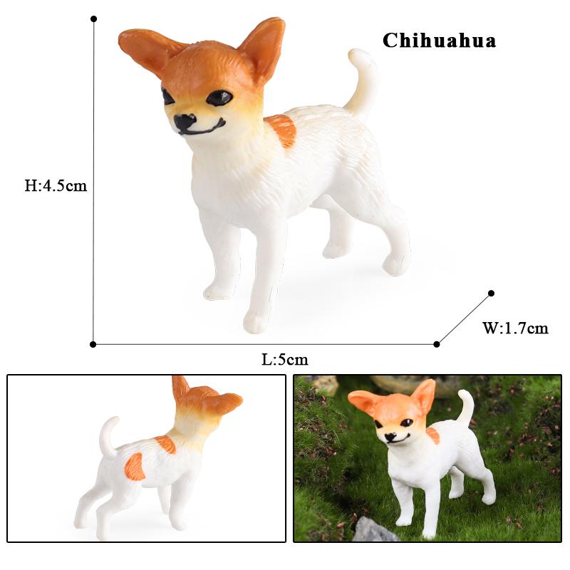 Oenux Модель Животных Собака Бульдог Корги Сиба-ину Хаски Мопс Шнауцер Чихуахуа Щенок Фигурки ПВХ Милая Коллекция Игрушка Подарок для Ребенка