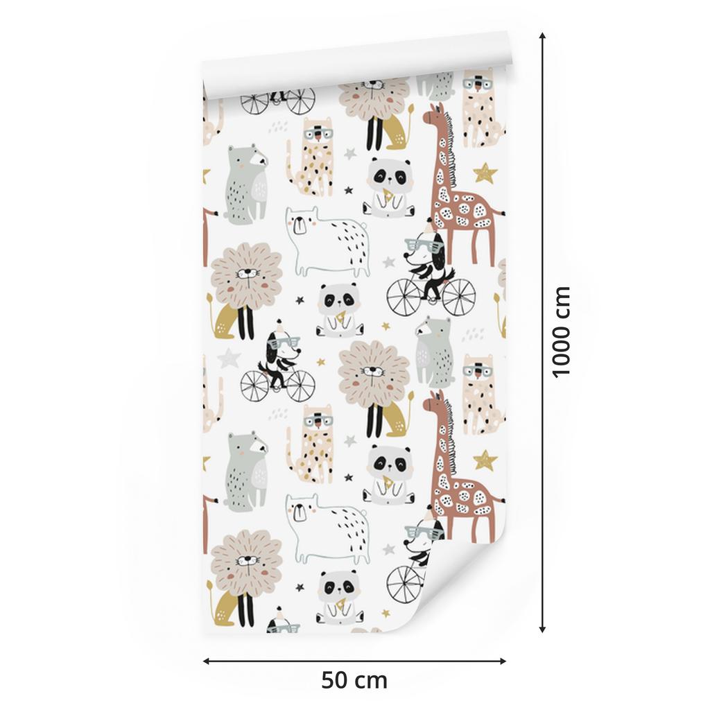 Wild Animals Wallpaper for Living Room and Bedroom 50x1000