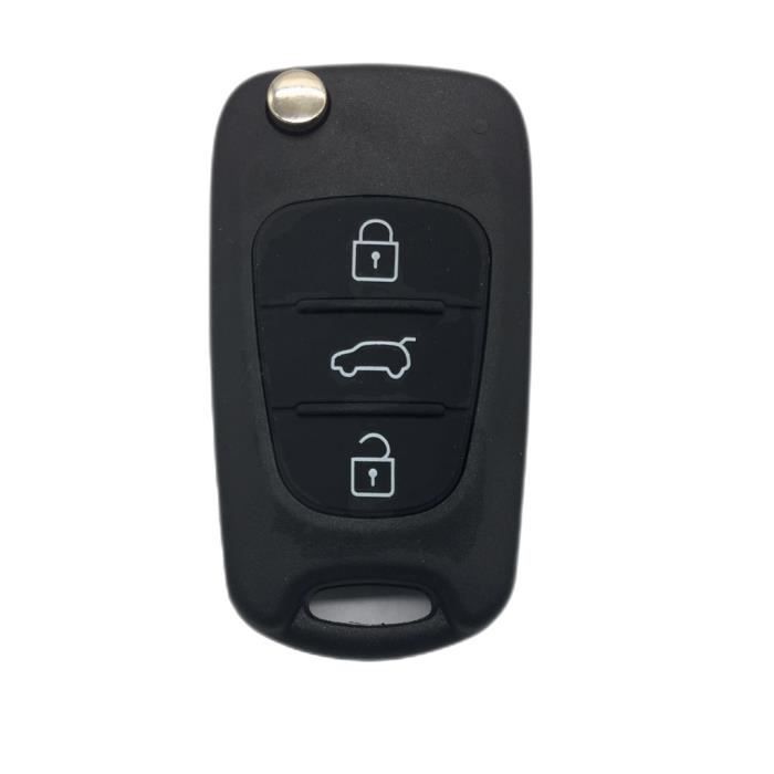 INF 3-button Folding Car Key Shell for HYUNDAI Kia The Black