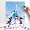 Disney Snow Castle Mickey Minnie Oil Paint Digital Painting Art Kit FillIn Painting Home Decor