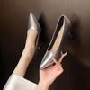 2025 New Women Pumps Genuine Pointy Toe 7.5CM Thin High Heels Dress Party Prom Basic Shoes Woman