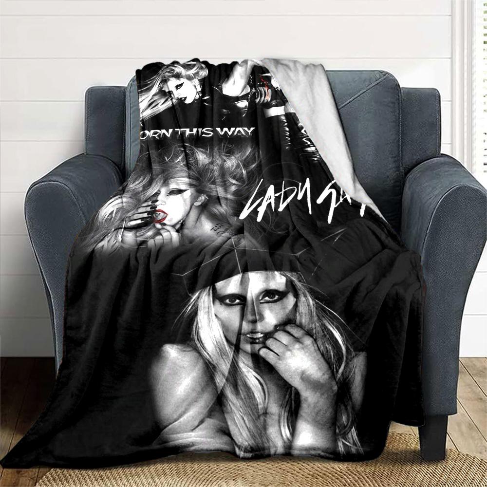 Gaga Poster Print Flannel Blanket High Quality Warm Comfortable Cover for All Seasons Perfect for Gifts Home Decor