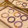 Natural Crystal Beaded Bracelet Women Amethyst Citrine Handmade Jewelry