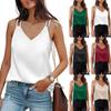 Summer New Solid Color V-neck Camisole Loose T-shirt Top
