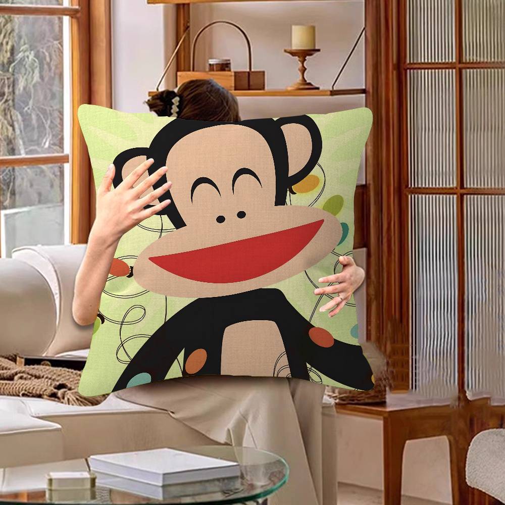 Anime PPaul FFrank Big Mouth Monkey Cushion Cover Inches Farmhouse Decor Home Throw Pillow Covers for Couch Decorations