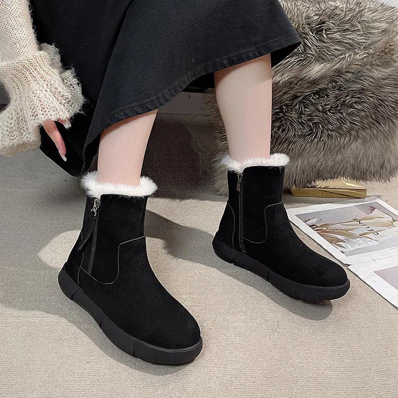 Женские зимние ботинки с кисточками, рабочие ботинки, женская обувь до щиколотки, черного цвета, горячая, высококачественная, готическая, удобная и элегантная зимняя обувь