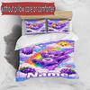 3pcs Duvet Cover Set (1*Duvet Cover + 2*Pillowcase, Without Core), Custom Name Care Bears Pattern Bedding Set, Home Bedroom Decor Gift