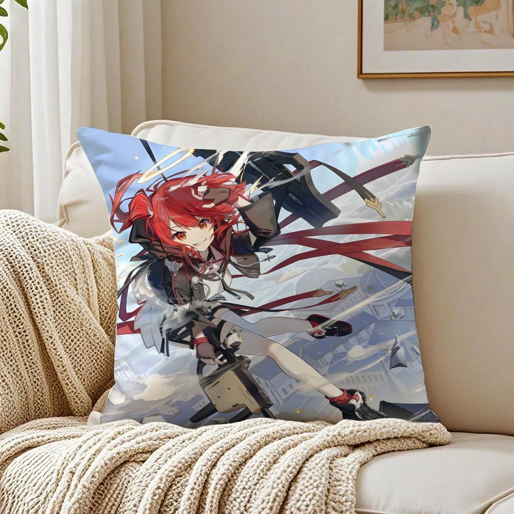 Популярный чехол для подушки Arknights Exusiai 2D Game, наволочка, защита от пылевых клещей, декор для гостиной, дивана, подушки, комнаты