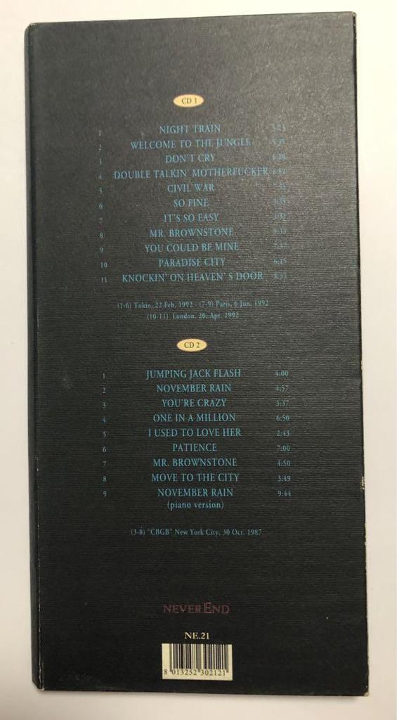 [USED] Guns N' Roses Guns & Roses Never End CD1,2