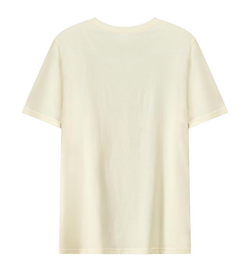 Футболка унисекс 190G Loose Ice Silk Cotton с коротким рукавом - однотонная, мягкий базовый топ