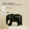 Bold Geometric Elephant Statue | A Modern Masterpiece for Your Space | Statement Décor with a Contemporary Edge – Pack of 1, Black