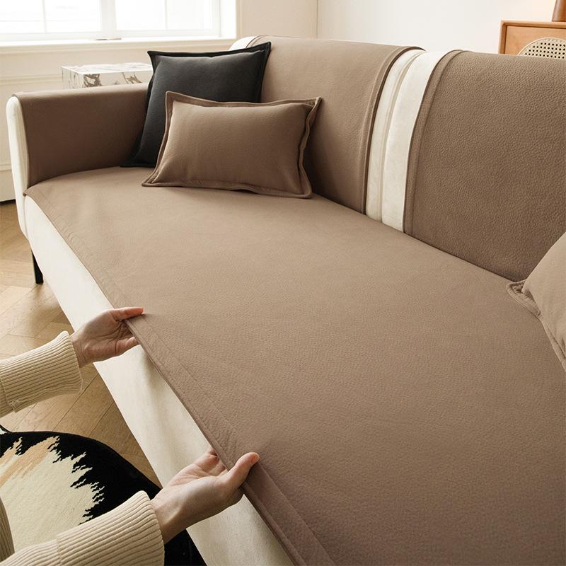 Подушка для дивана, универсальные нескользящие подушки для сиденья на четыре сезона, простые современные прямые кожаные чехлы для диванов, тканевые чехлы