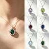 Vintage Floral Oval Gemstone Necklace Choker With Peridot Garnet Diopside Women