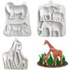 Полезная антипригарная форма для украшения торта, 3 вида стилей, форма для печенья со слоном, львом и жирафом, форма для торта, шоколадная форма